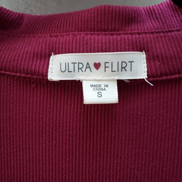 Ultra Flirt Maroon Bodycon Dress - Picture 7 of 9